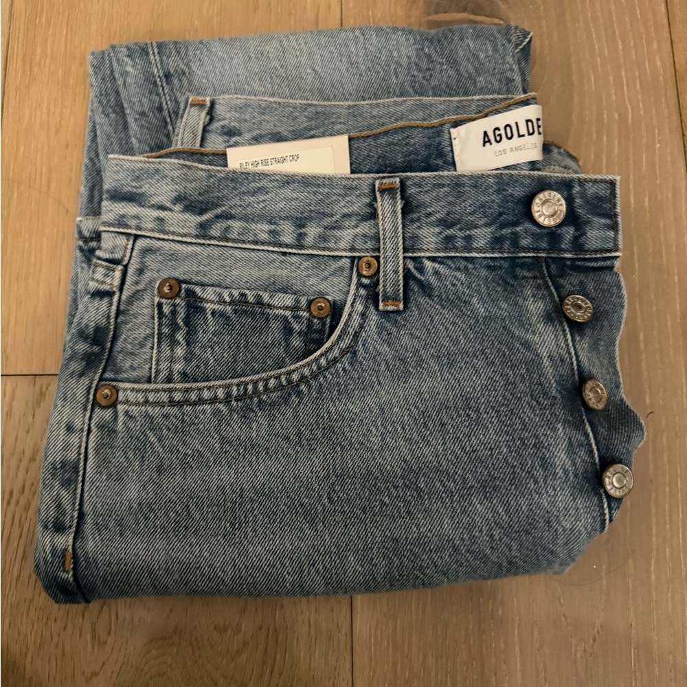 Brand new Agolde jeans - Riley high rise straight crop Renewal